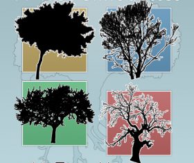 Tree Silhouette Photoshop Brushes