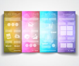 Tri Fold Super Flyer With Brochure Template vector 01