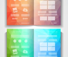 Tri Fold Super Flyer With Brochure Template vector 02
