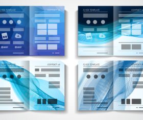 Tri Fold Super Flyer With Brochure Template vector 03