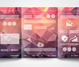 Tri Fold Super Flyer With Brochure Template vector 04