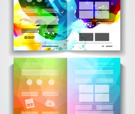 Tri Fold Super Flyer With Brochure Template vector 05