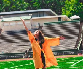 University girl graduation photo Stock Photo