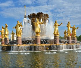 Various styles of fountains Stock Photo 07