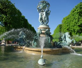 Various styles of fountains Stock Photo 10