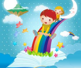 Vector children book illustration