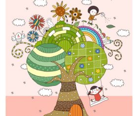 Vector children cute illustration