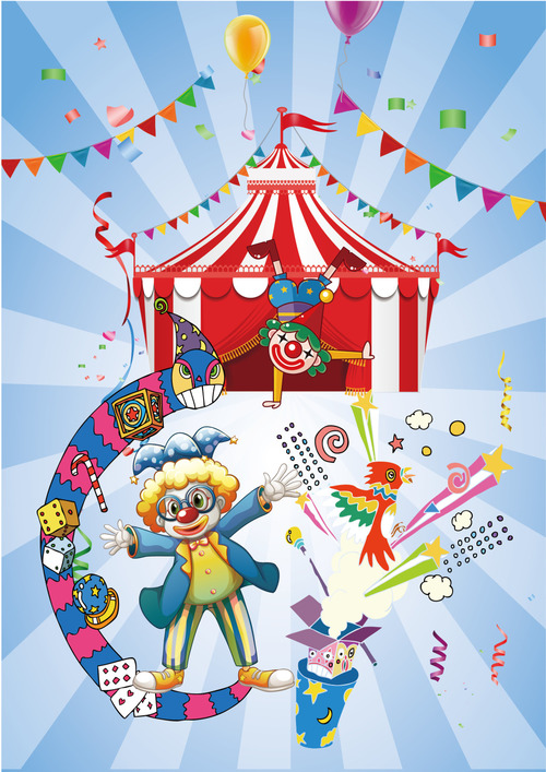 Vector clown show free download