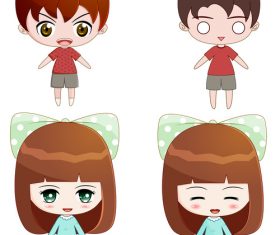 Vector cute cartoon character design