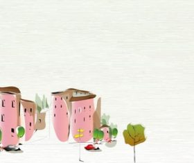 Vector watercolor splash ink hand drawn urban literary background