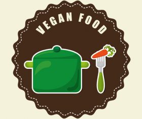 Vegan food labels vectors 01