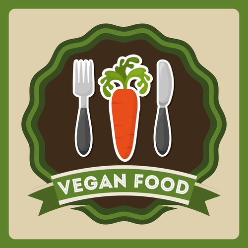 Vegan food labels vectors 02
