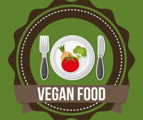 Vegan food labels vectors 03