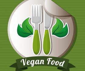 Vegan food labels vectors 04