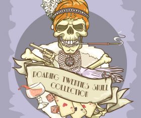 Vintage skull template design vector 11