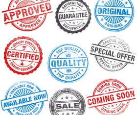 Vintage stamp labels vector