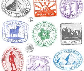 Vintage stamp template design vector