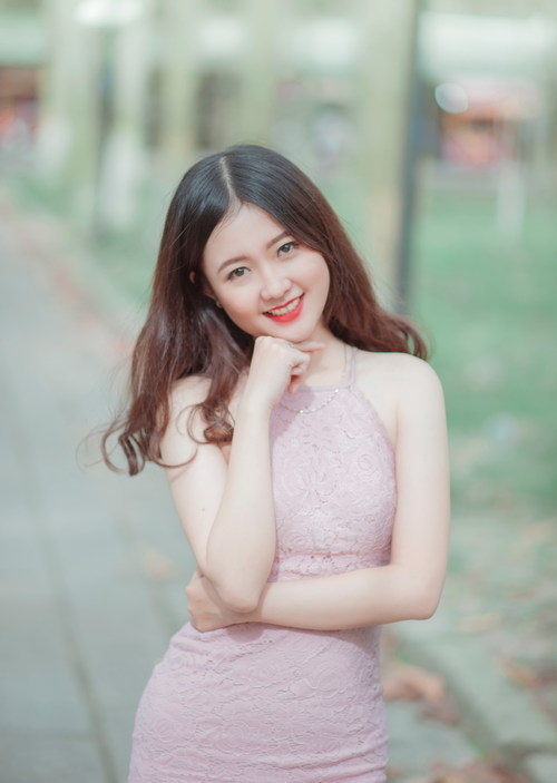 Warm and sweet Asian beauty Stock Photo