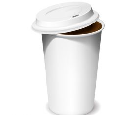 White coffee paper cup vectors