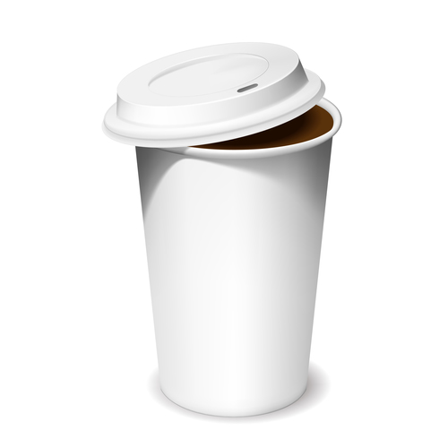 White coffee paper cup vectors