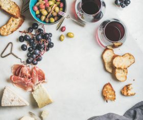 Wine and snack Stock Photo 01