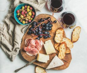 Wine and snack Stock Photo 02