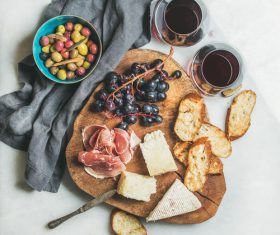 Wine and snack Stock Photo 04