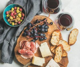 Wine and snack Stock Photo 06