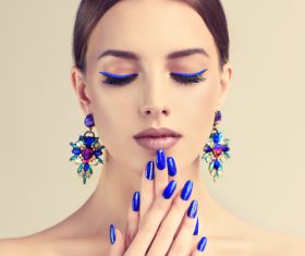 Woman beauty makeup photo Stock Photo
