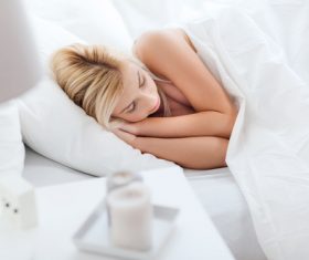 Woman taking a nap Stock Photo 02