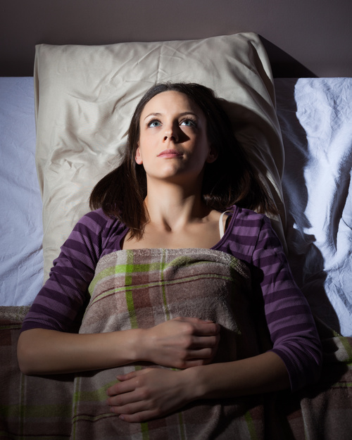 Woman who is insomnia at night Stock Photo 08
