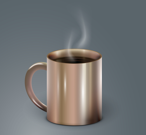 brown cofee cup illustration vector