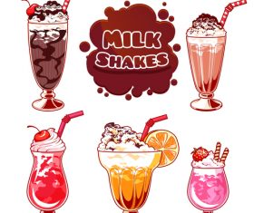 cocktails juice banners watercolor vector