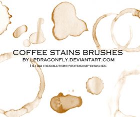 coffee stains Photoshop brushes