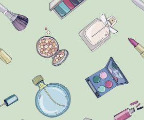 cosmetics seamless pattern vectors 01