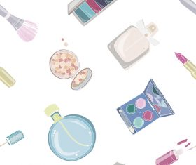 cosmetics seamless pattern vectors 02