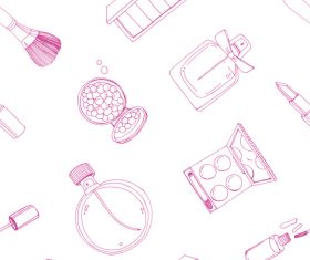 cosmetics seamless pattern vectors 03