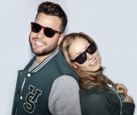 couple wearing the same clothes Stock Photo