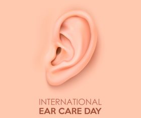 ear background design vector 03