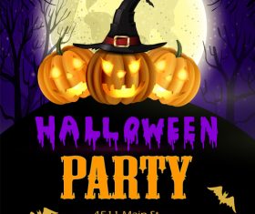 halloween party poster template design vector 02