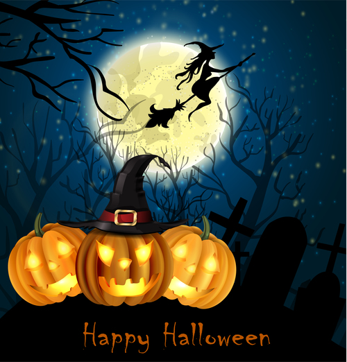 halloween party poster template design vector 07