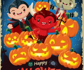 halloween poster template design vectors 06