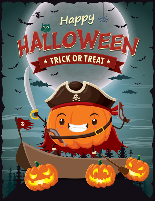 halloween poster template design vectors 07