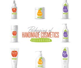 handmade cosmetics packaging design vector 01