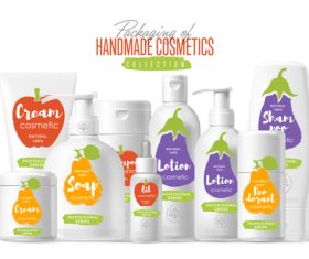 handmade cosmetics packaging design vector 03