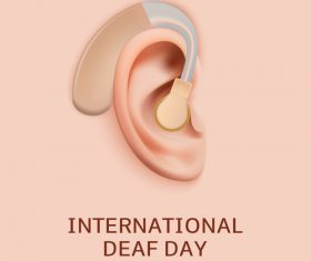 international deaf day background vector