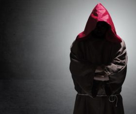 missionary wearing cloak Stock Photo 01