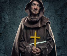 missionary wearing cloak Stock Photo 03