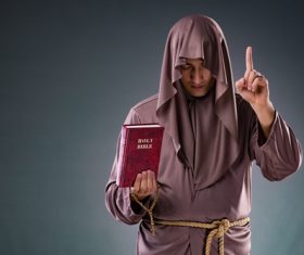 missionary wearing cloak Stock Photo 04