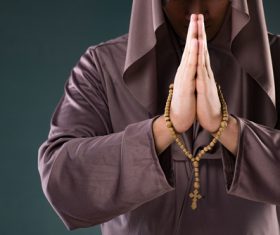 missionary wearing cloak Stock Photo 05